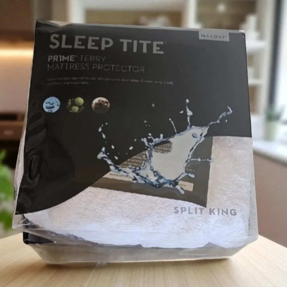 Not used Sleep Tite prime terry Mattress Protector SPLIT KING universal fit
